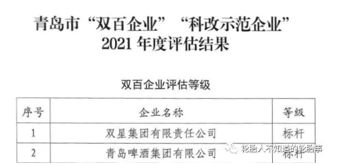 雙星集團(tuán)獲評(píng)全國(guó)國(guó)企改革“雙百企業(yè)”標(biāo)桿，成為唯一獲此殊榮的輪胎企業(yè)