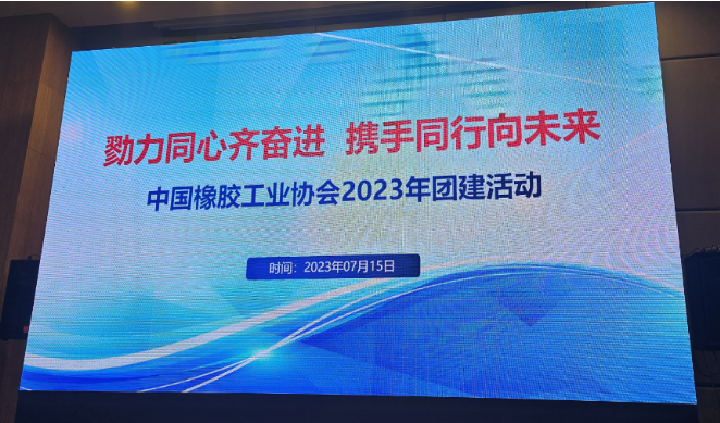 中國(guó)橡膠工業(yè)協(xié)會(huì)于7月14～17日在山東威海召開2023年度拓展培訓(xùn)團(tuán)建活動(dòng)暨全體員工會(huì)議。此次會(huì)議共有59名來(lái)自各部門、分會(huì)(委員會(huì))的員工參與，其中包括協(xié)會(huì)長(zhǎng)徐文英、副會(huì)長(zhǎng)兼秘書長(zhǎng)雷昌純、監(jiān)事長(zhǎng)、名譽(yù)會(huì)長(zhǎng)鄧雅俐等重要成員。