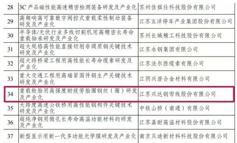 江蘇興達(dá)的輪胎項(xiàng)目獲得省級資助經(jīng)費(fèi)