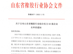祥通橡塑再度榮膺山東省橡膠行業(yè)50強(qiáng)前列！